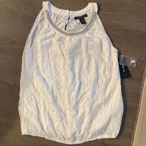 Style&co White Lace Blouse Medium